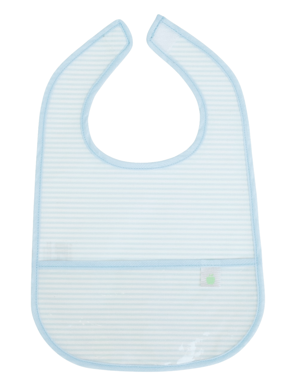 The Wipe It Bib in Light Blue Stripe