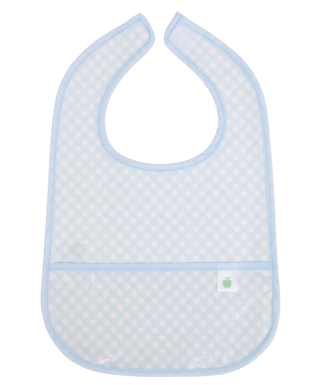 The Wipe It Bib in Blue Gingham