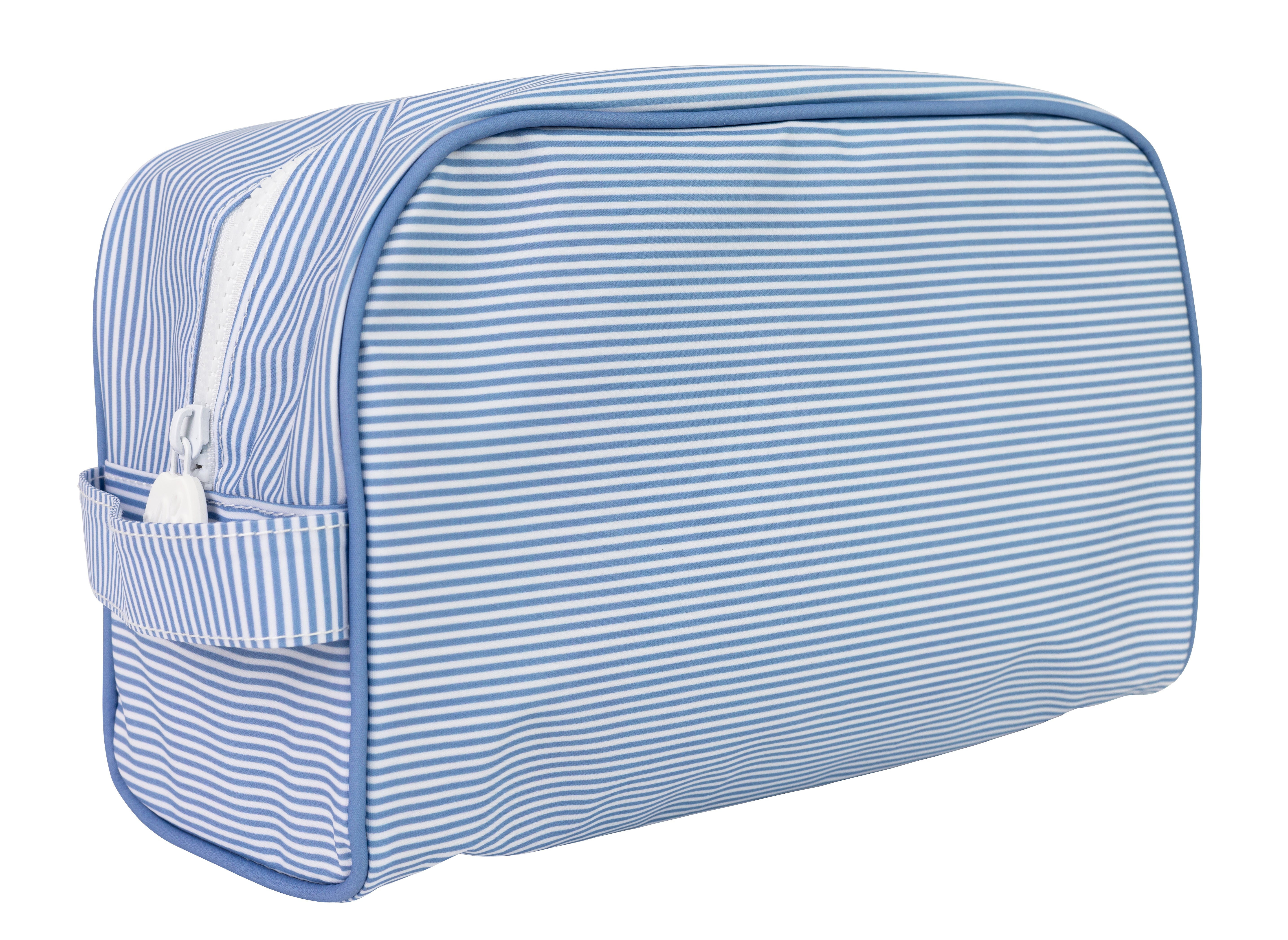 The Dopp Kit in Navy Mini Stripe