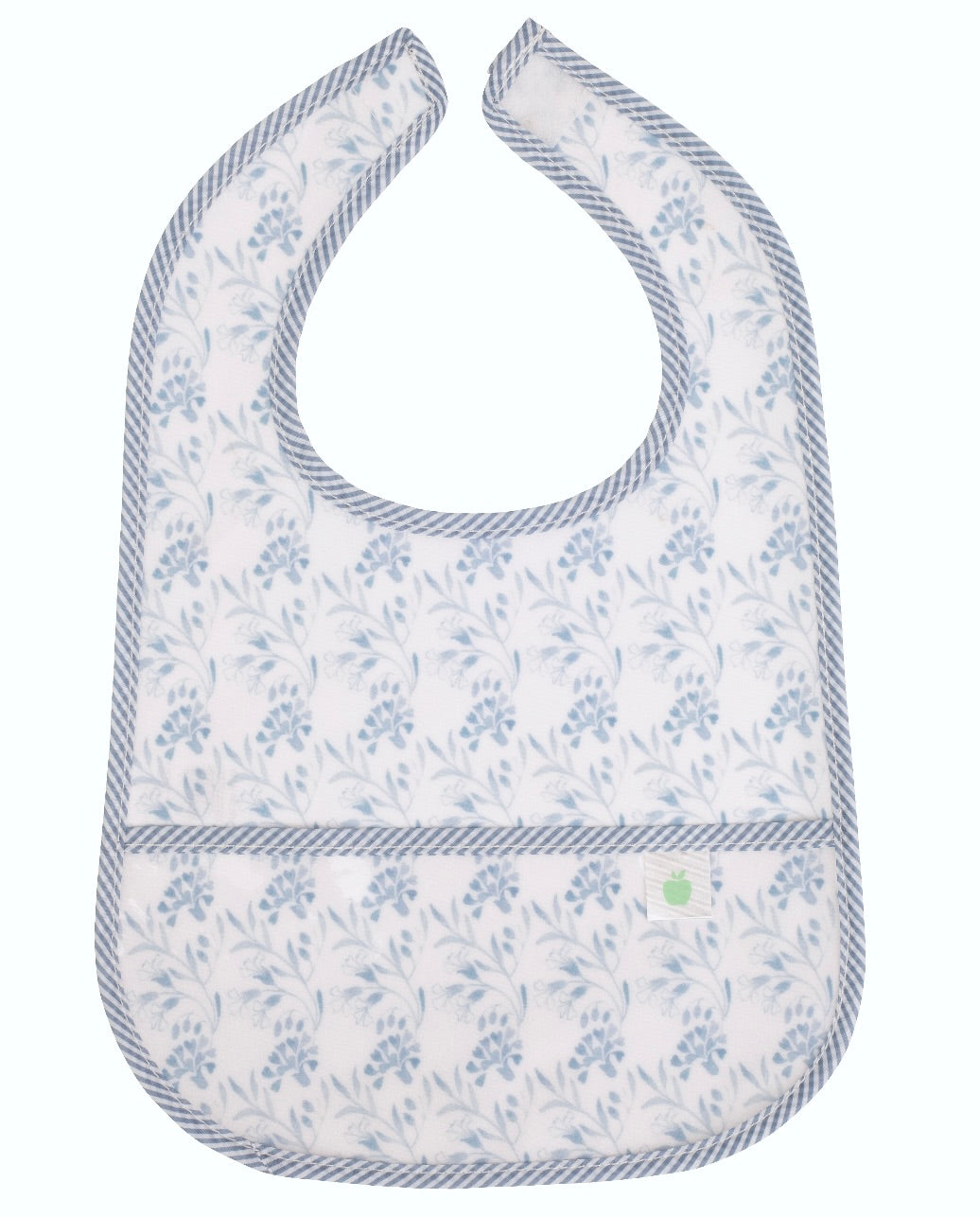 The Wipe It Bib in Navy Floral