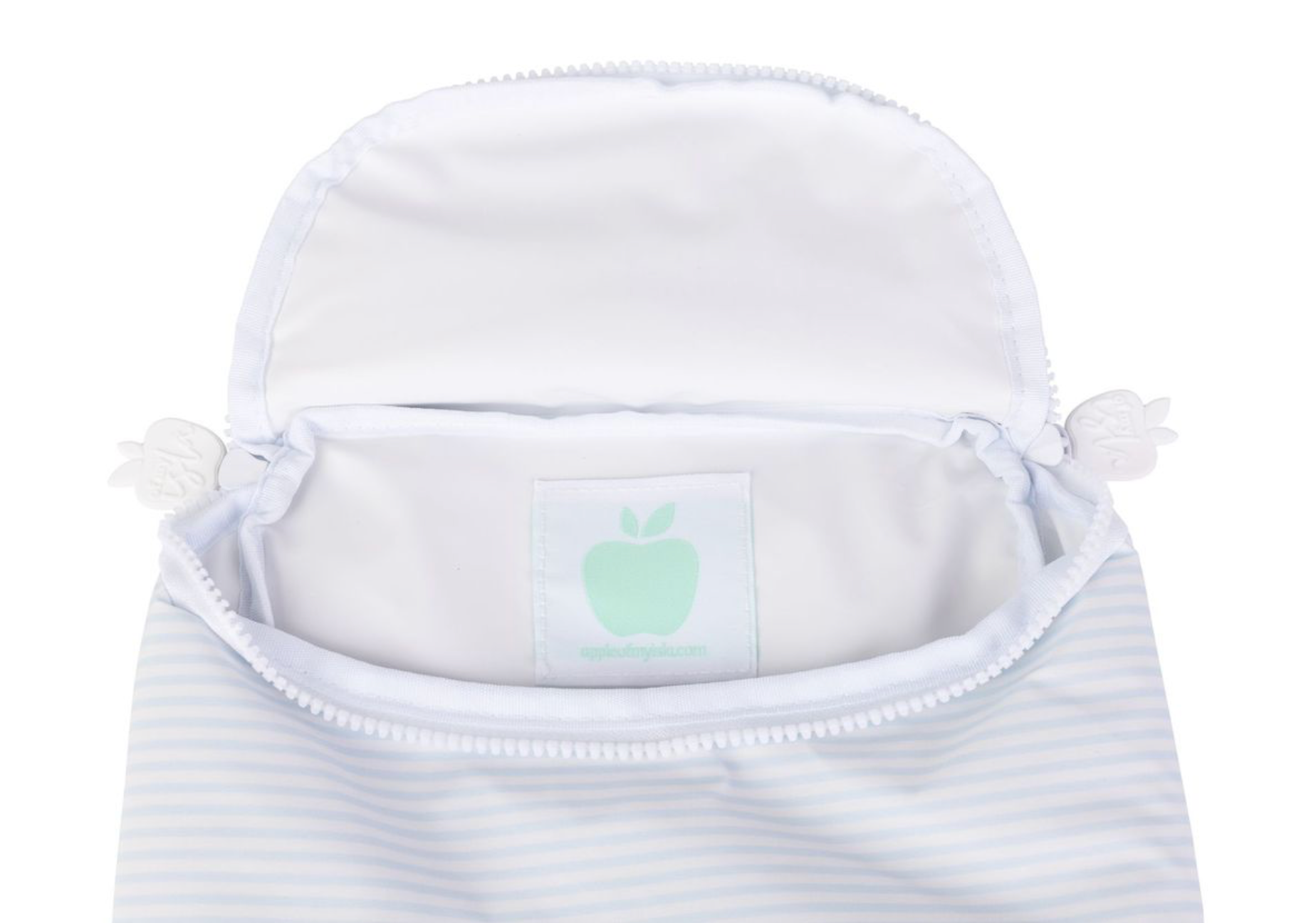 The Bottle Bag in Light Blue Stripe