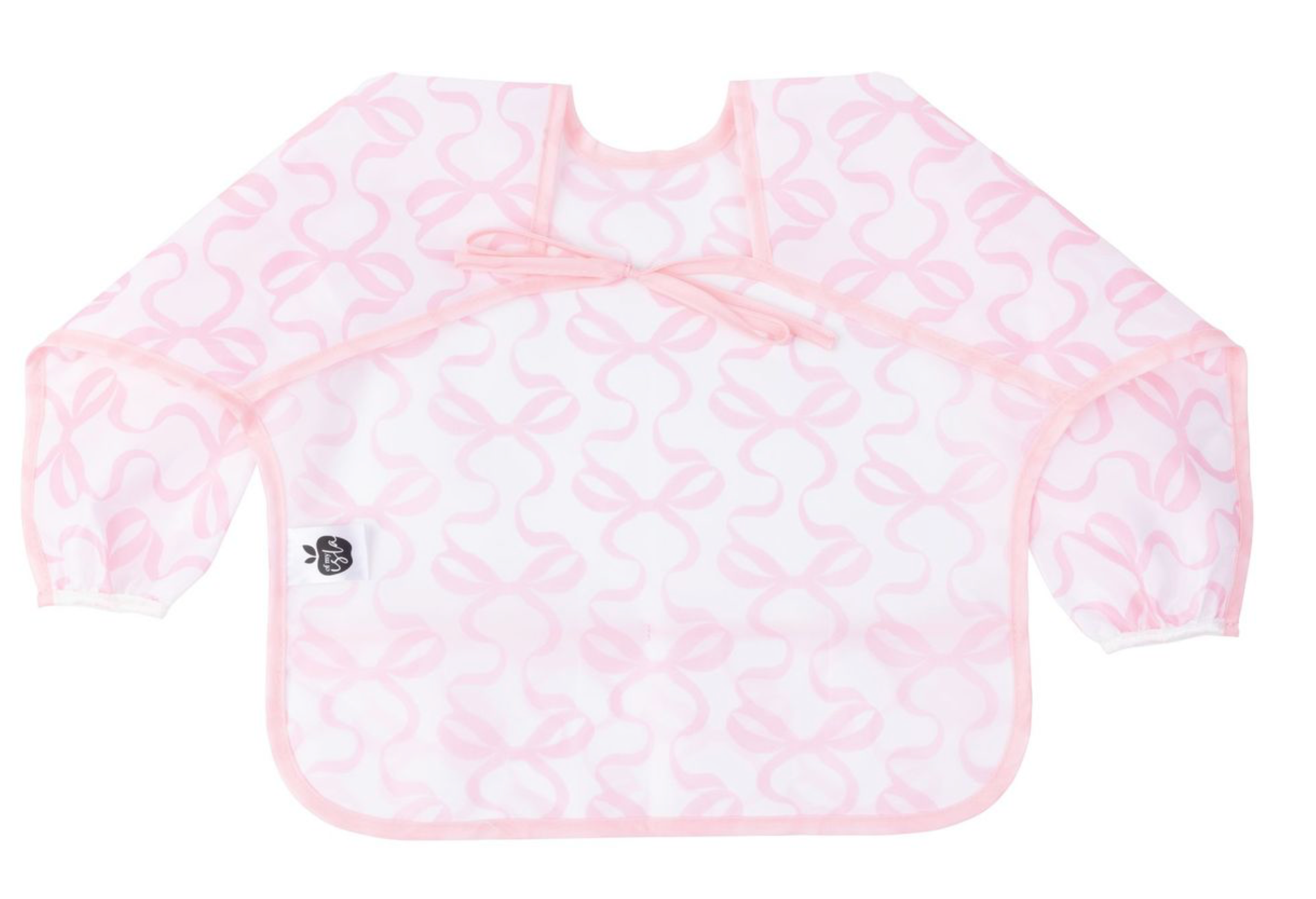 The Cover Everything Bib in Bows on White