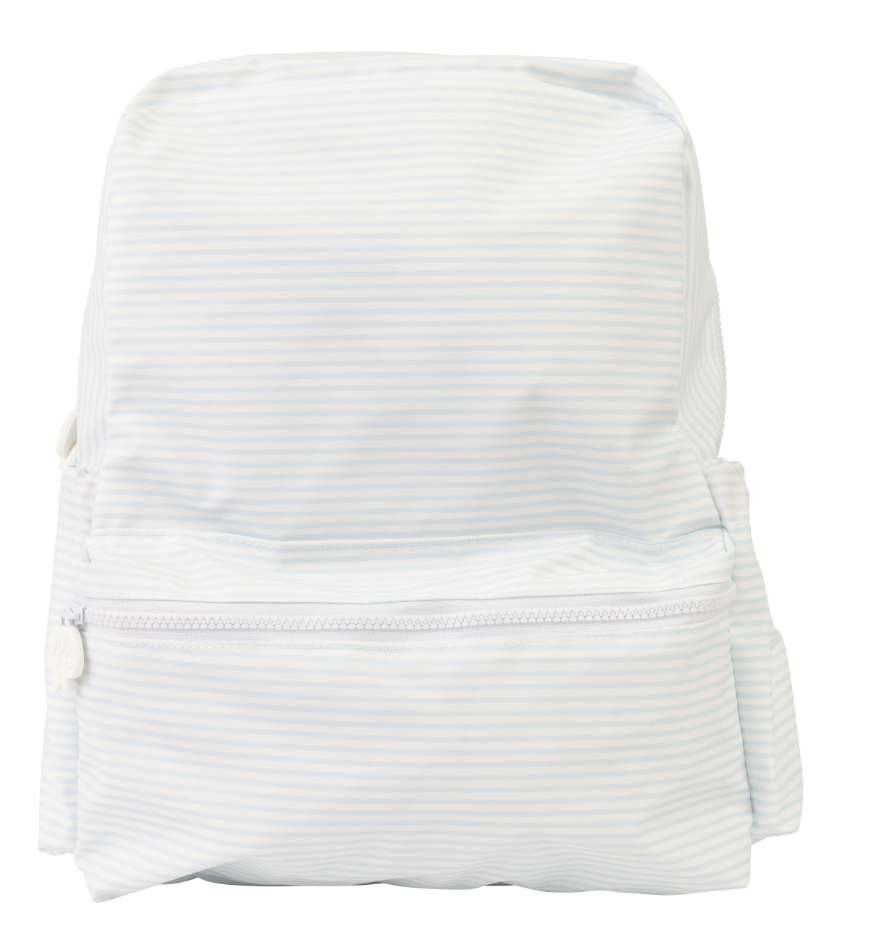 The Backpack in Light Blue Stripe