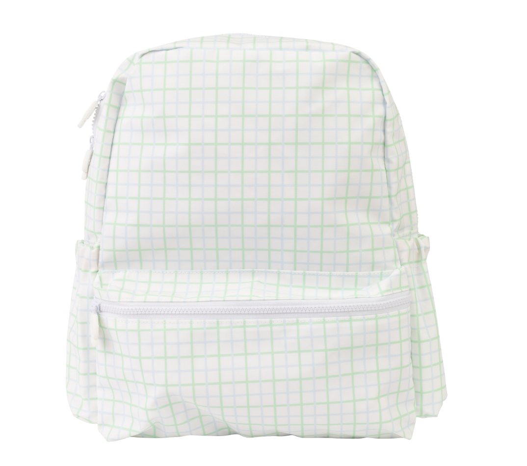 The Backpack in Blue/Green Windowpane