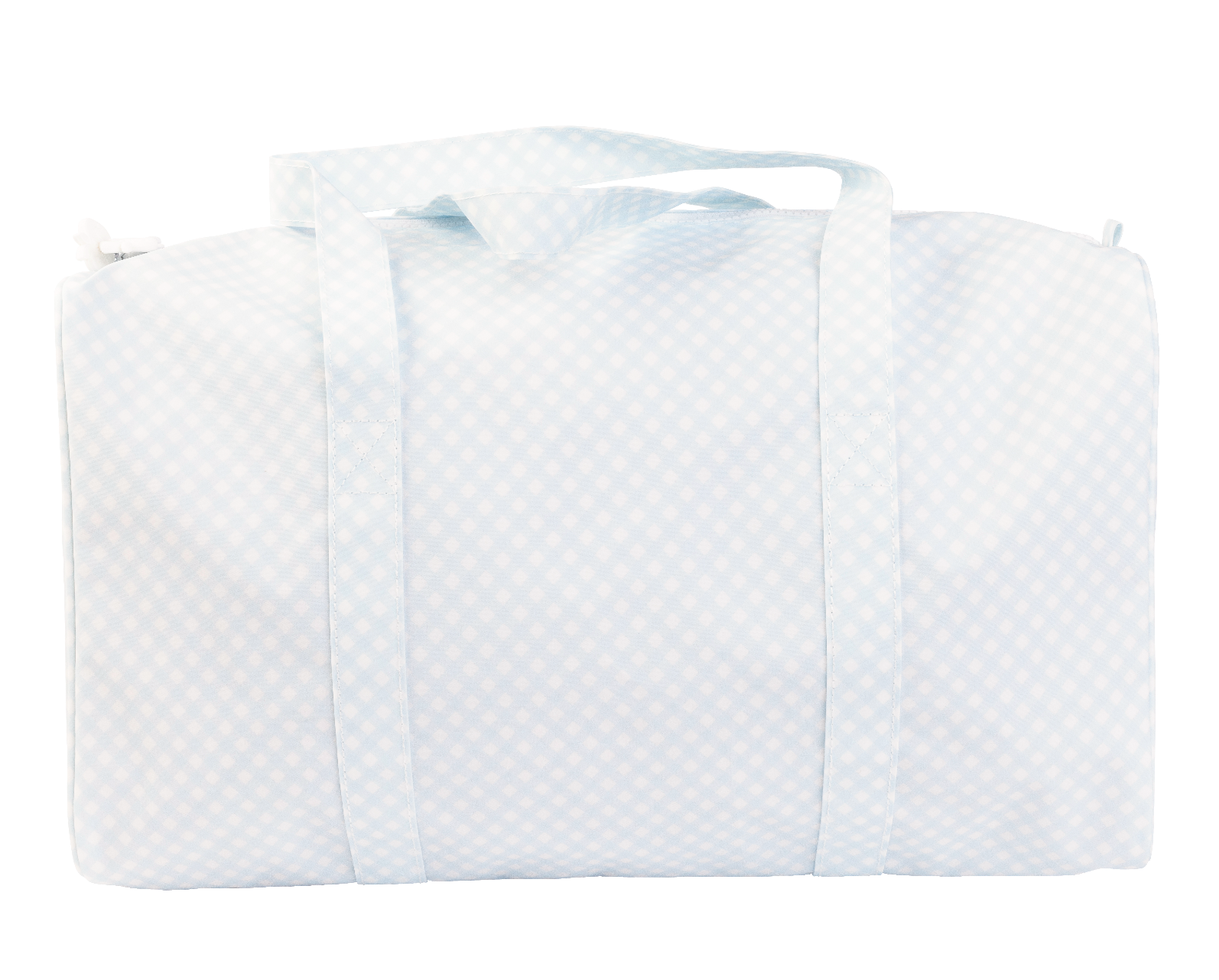 The Duffle Bag in Blue Gingham