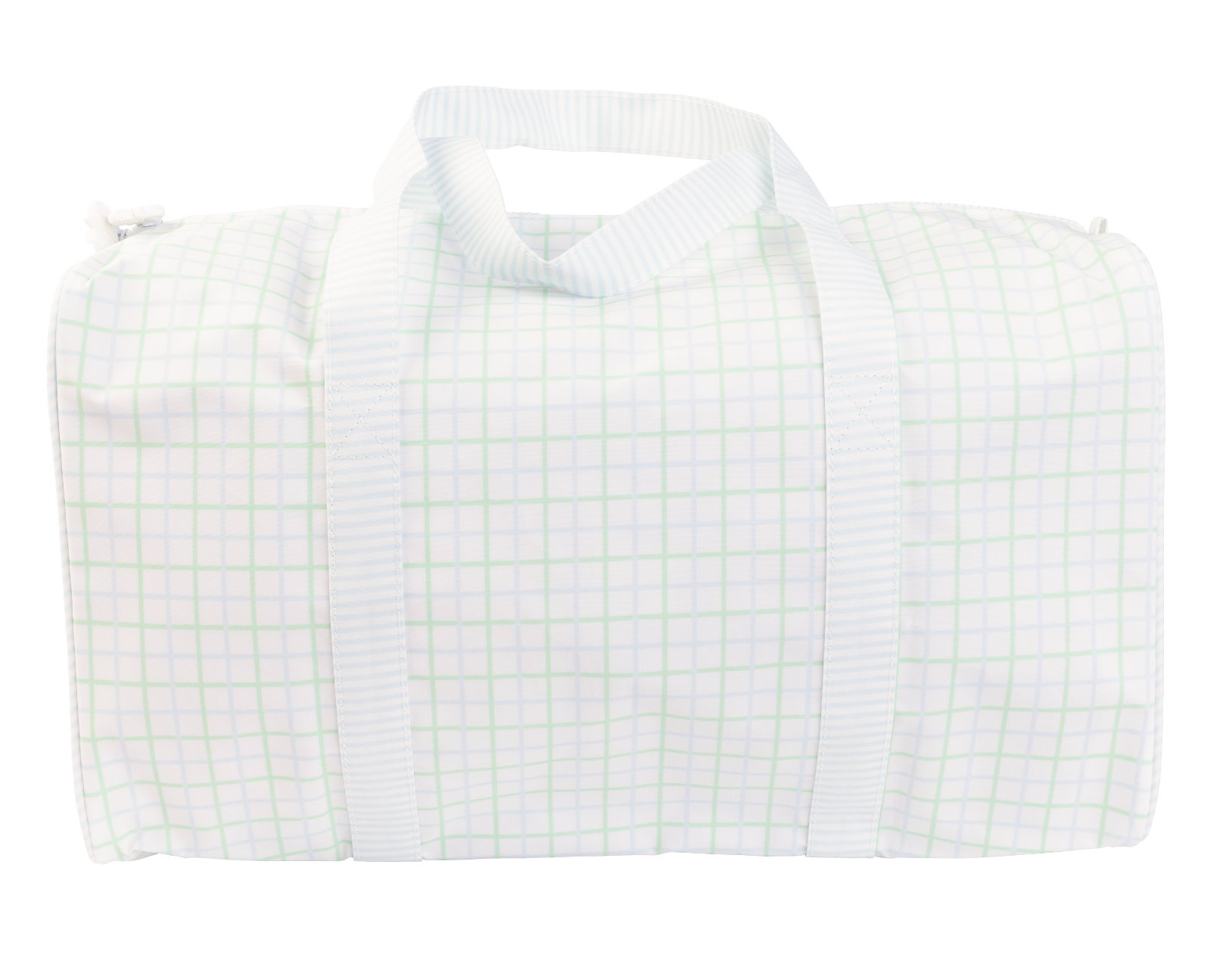 The Duffle Bag in Blue/Green Windowpane